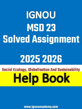 IGNOU MSD 23 Solved Assignment 2025 2026